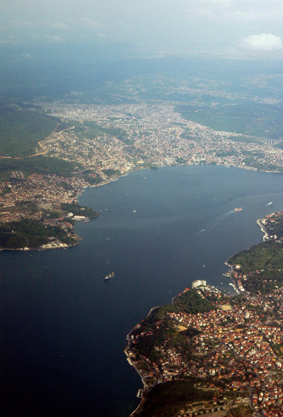 Bosphorus at Tarabya with Beykoz and Uskudar, Turkey