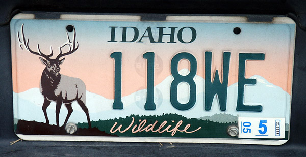 Idaho Wildlife license plate