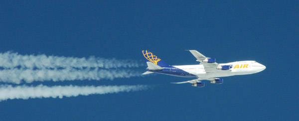 Atlas Air Boeing 747-400F in flight over the Netherlands (N524MC) enroute to Kuwait