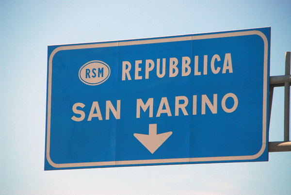 Repubblica San Marino, a 23 square mile country surrounded by Italy