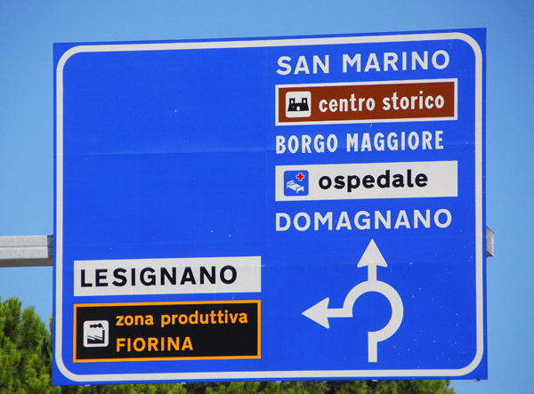 Heading for San Marino's Centro Storico - historic district