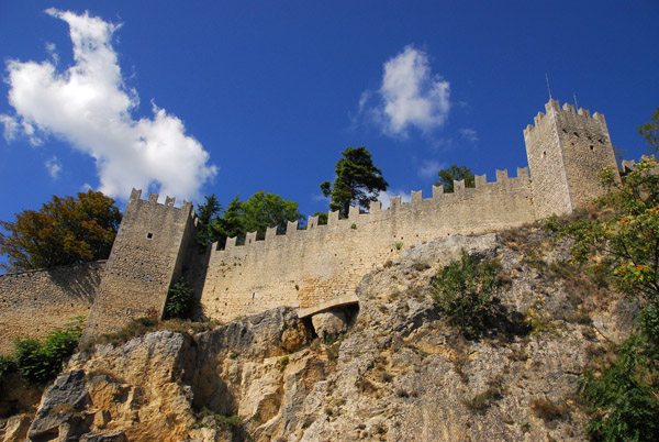 Wall of the old city of San Marino