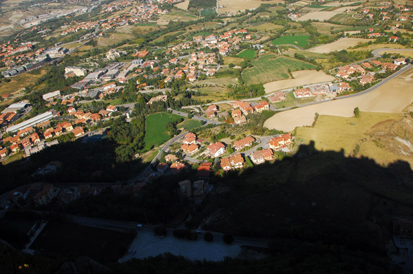 The shadow of Mount Titano, San Marino