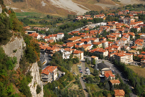 Borgo Maggiore, at the base of Monte Titano