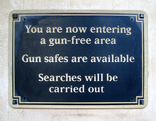 You are now entering a gun-free area