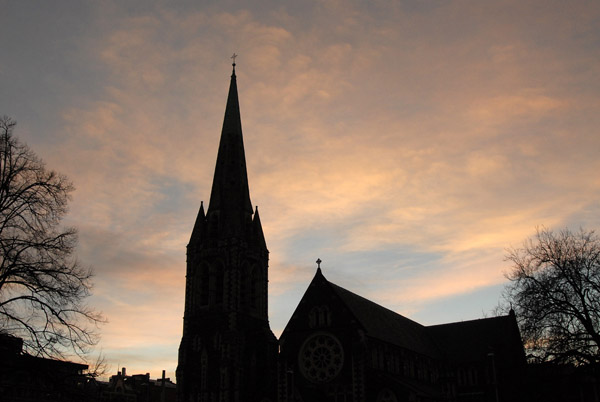 Sunset, Christchurch Cathedral
