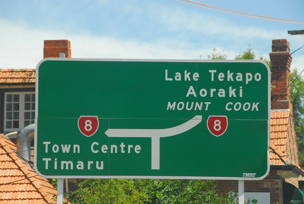 New Zealand Route 8 from Timaru to Lake Tekapo