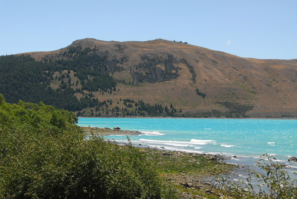 Glacier-fed Lake Tekapo, 83 square km