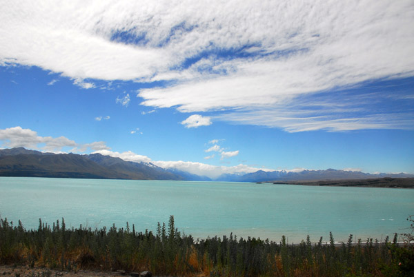 Lake Pukaki, 99 square km, just west of Lake Tekapo