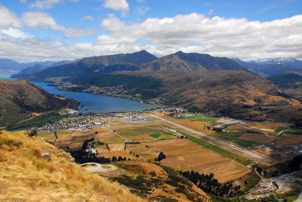 Queenstown Airport and Lake Wakatipu