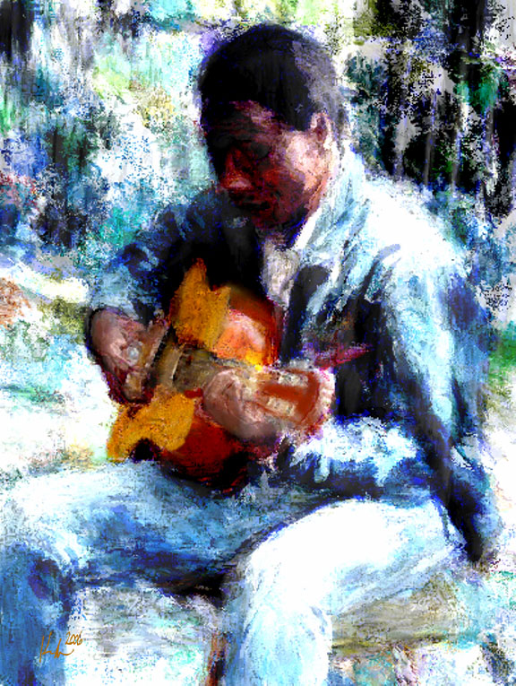playing guitar 8x10
