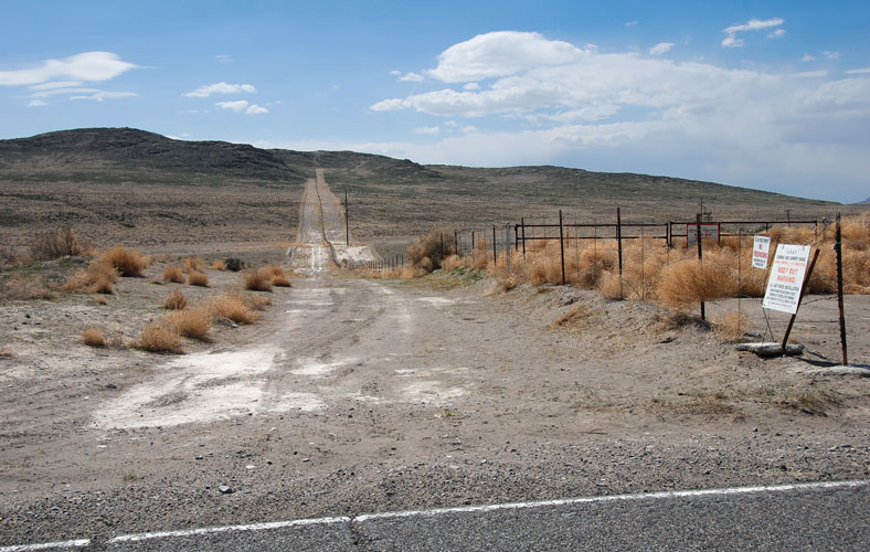 Southern boundary of the UTTR, looking west