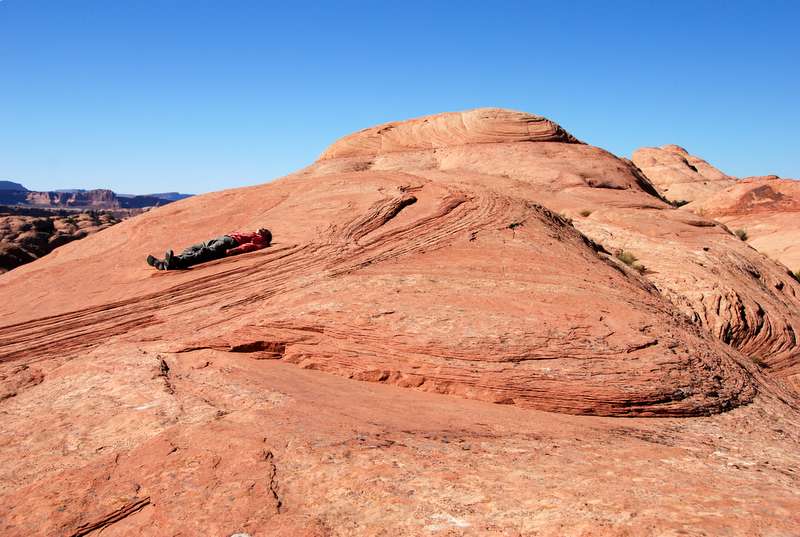 Attempting to understand---through Oneness with Sandstone---the process of creating petrified sand dunes