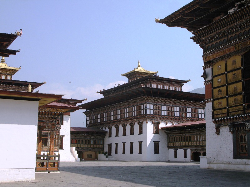 the Trashi Chhoe dzong in Thimpu