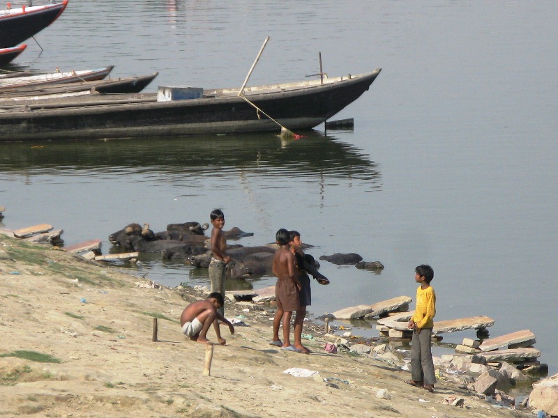 by the Ganges