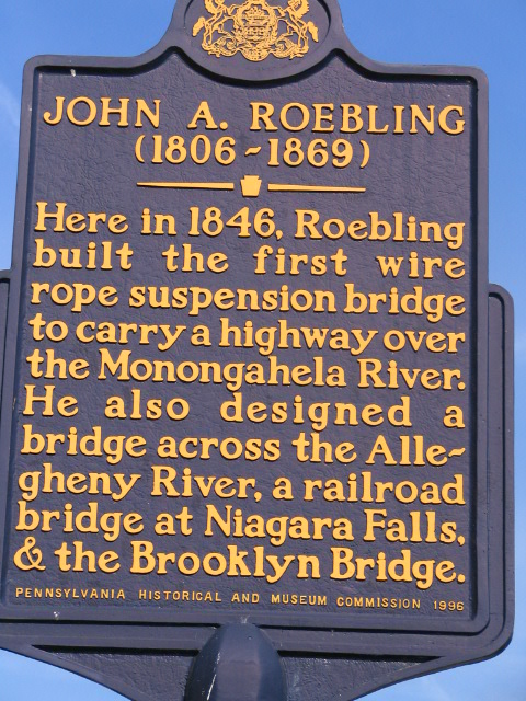 Roebling bridge signage.JPG