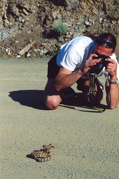 Brother Tim Shooting A Rattle Snake