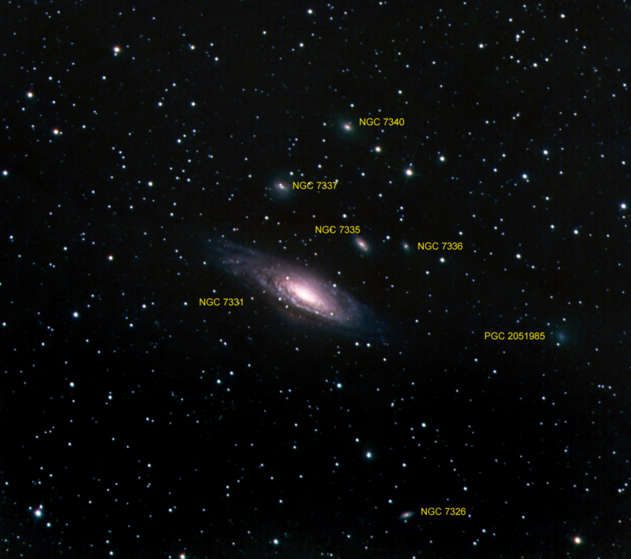 NGC 7331 et le Deer Lick Group