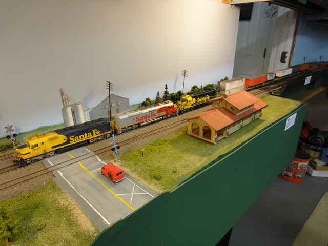 my depot and loco on Sammys layout