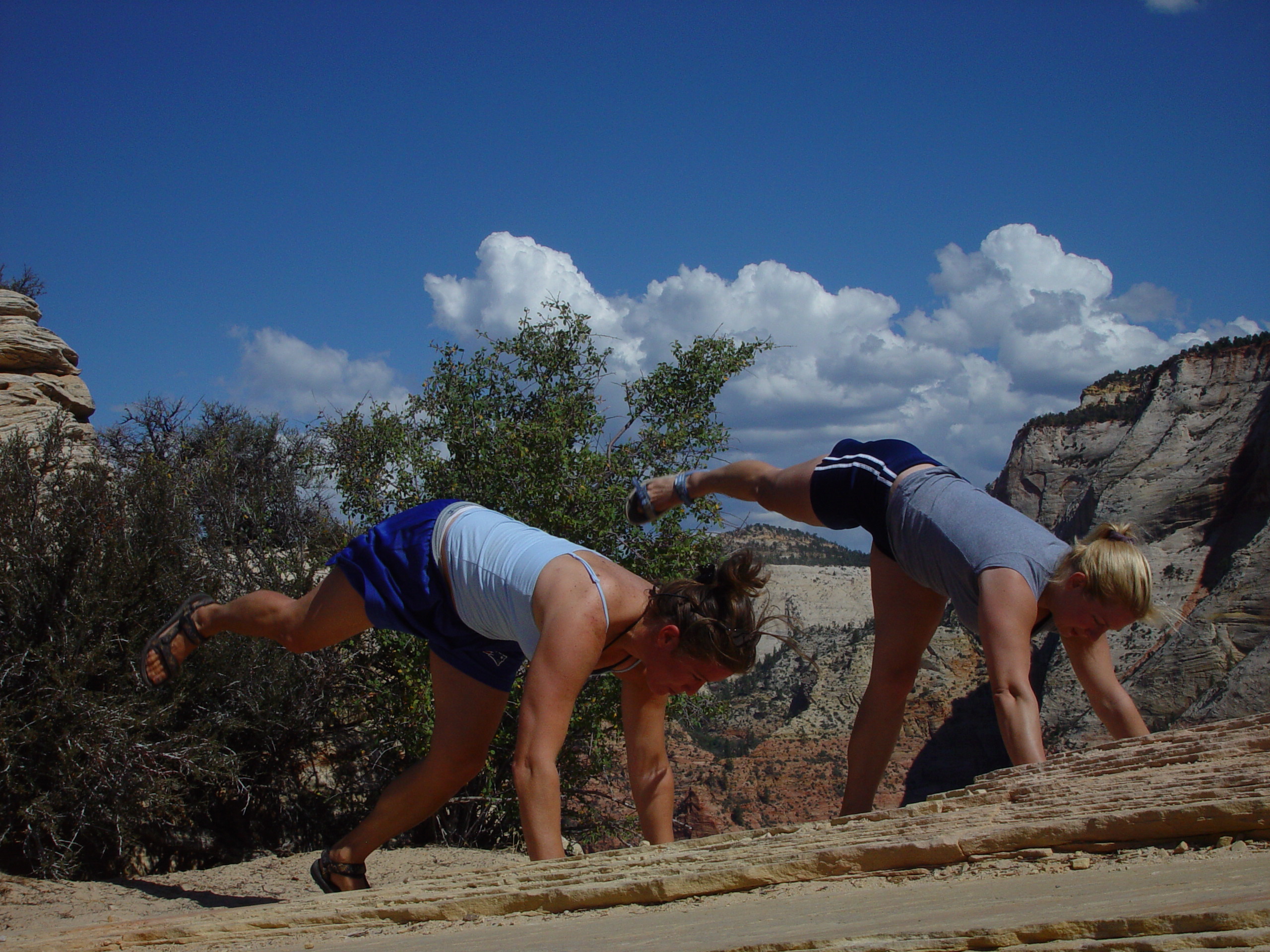 angels landing zion, not able to sync the handstand