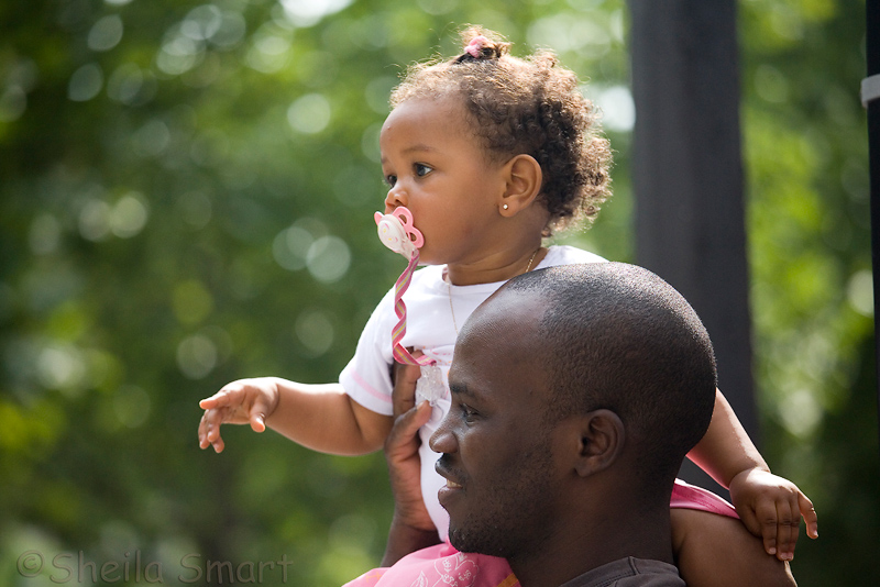 Baby and dad on Bastille Day