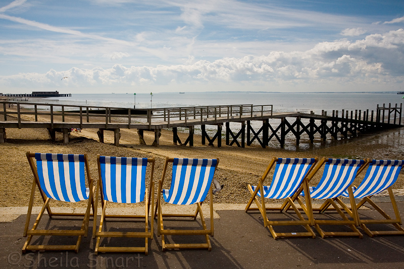 Deckchairs at Southend on Sea
