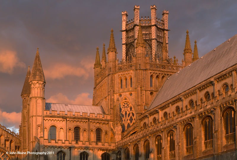 Ely Cathedral At Sundown