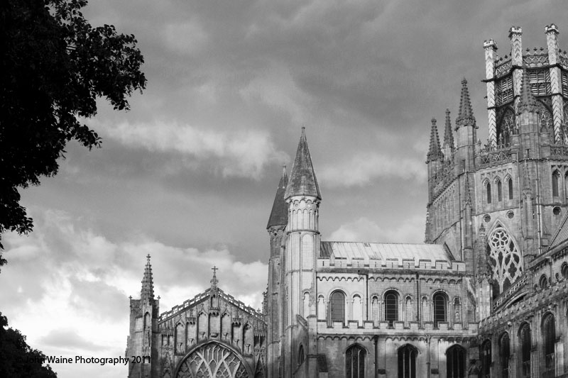 Ely Cathedral At Sundown BW