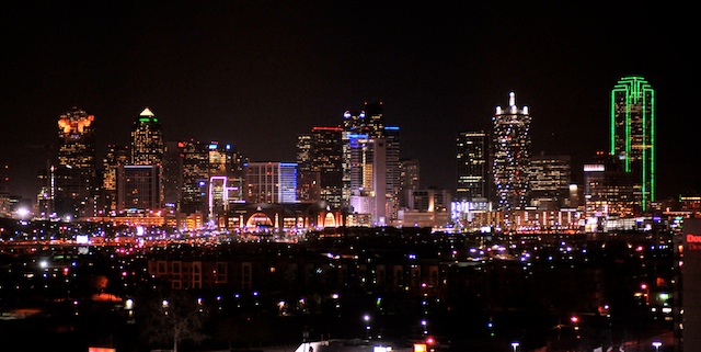 Dallas night from the Hilton Anatole.jpg
