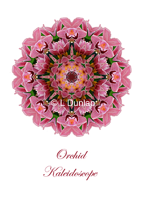 54 - Pink Orchid Kaleidoscope Card