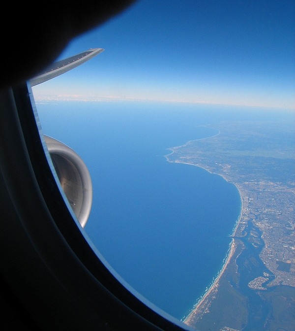 Captured through the window. Flying over Queensland  Australia.