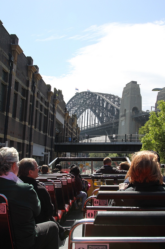 Sydney Harbour Bridge, taken from the Explorer bus