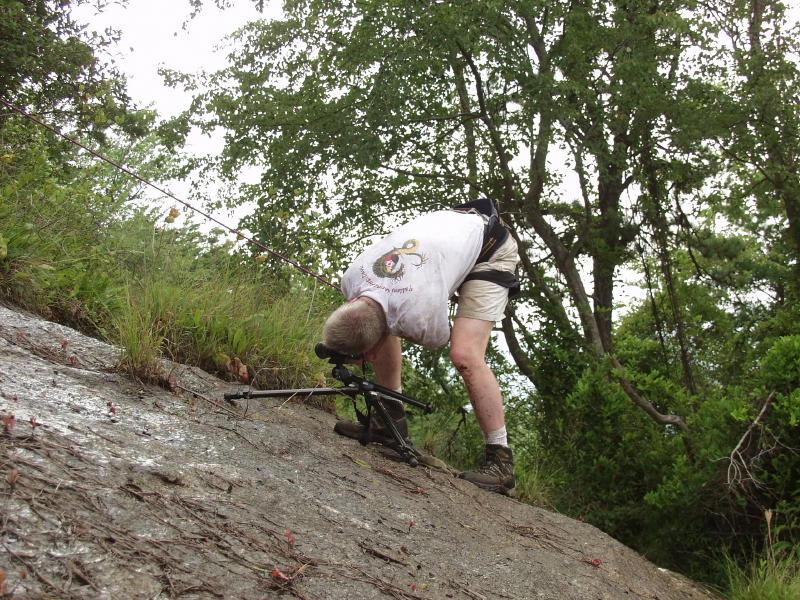 Pretending to be a contortionist on the bald