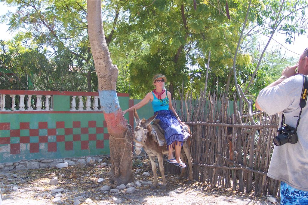 Rachel on the donkey