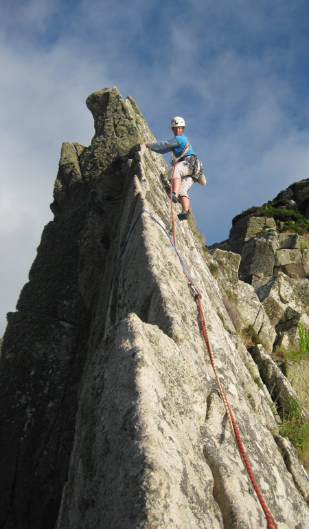 Commando ridge, Bosigran, Cornwall- On the arete