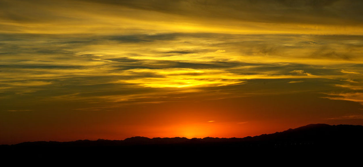 Sunset Over The Desert
