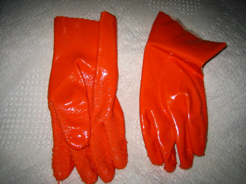 Orange Potato Peeling Gloves
