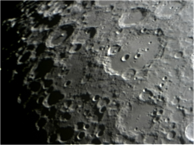 Webcam image, incl. Clavius crater complex