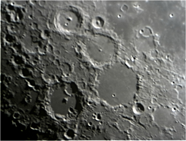 Webcam image, incl. craters Ptolemaeus, Alphonsus & Arzachel