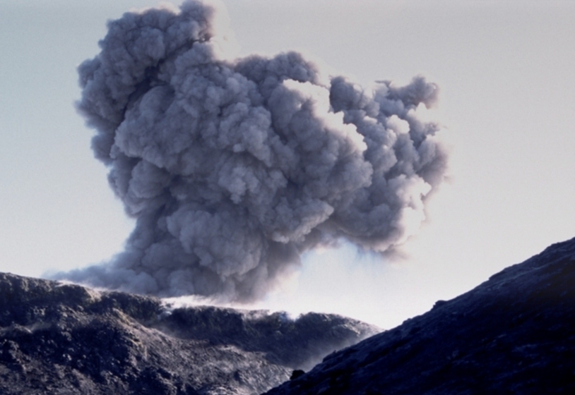 Small eruption on Etna, close-up