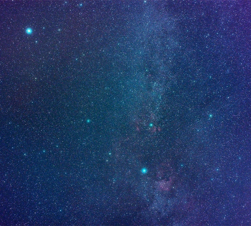 Wide-field view of Cygnus and Vega