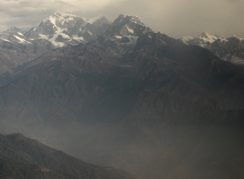 Himalaya, seen from the flight to Lukla