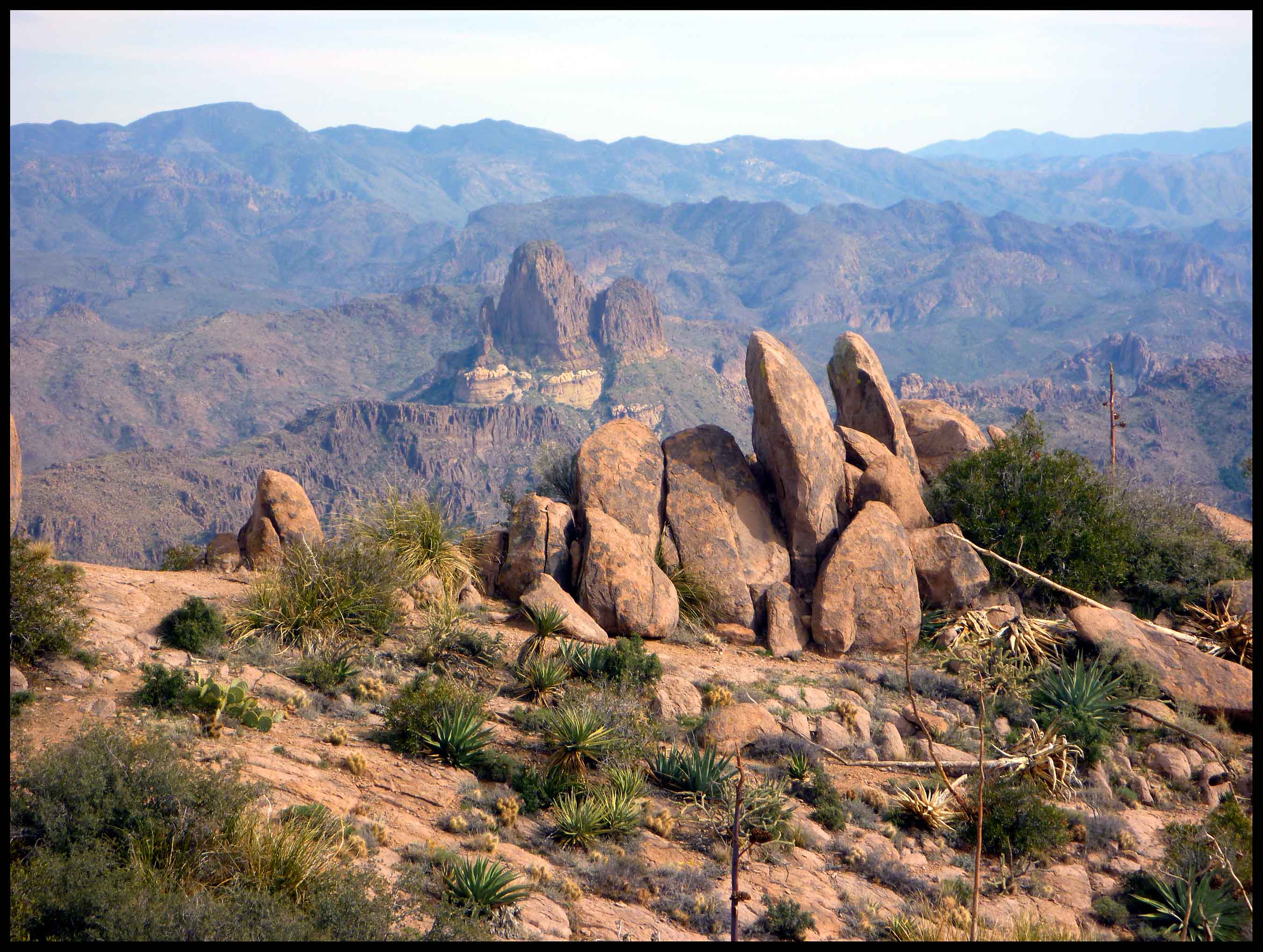 A View of Weavers Needle from the Summit