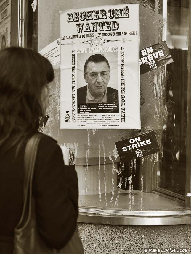 Restaurant Bens en grve / On Strike