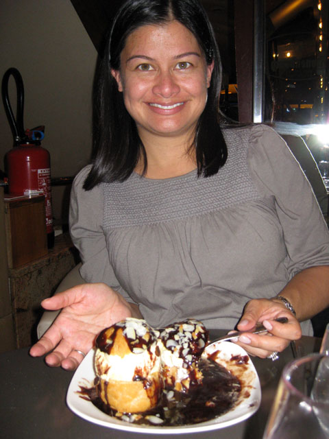  Enormous profiteroles for dessert