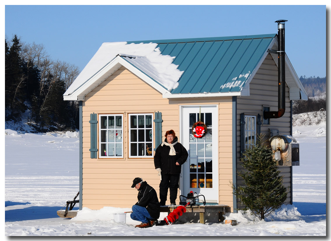 Pche blanche sur le Saguenay gel