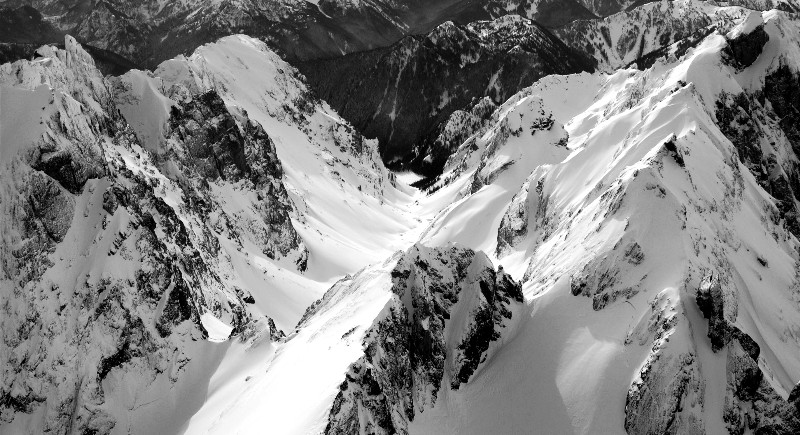 Mt Constance and looking Constance Creek