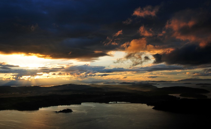 incredible colors over Friday Harbor