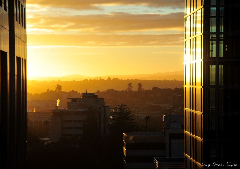 sunrise over Auckland