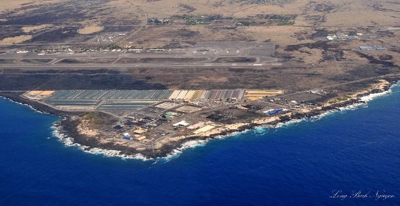 arriving over Kona Airport